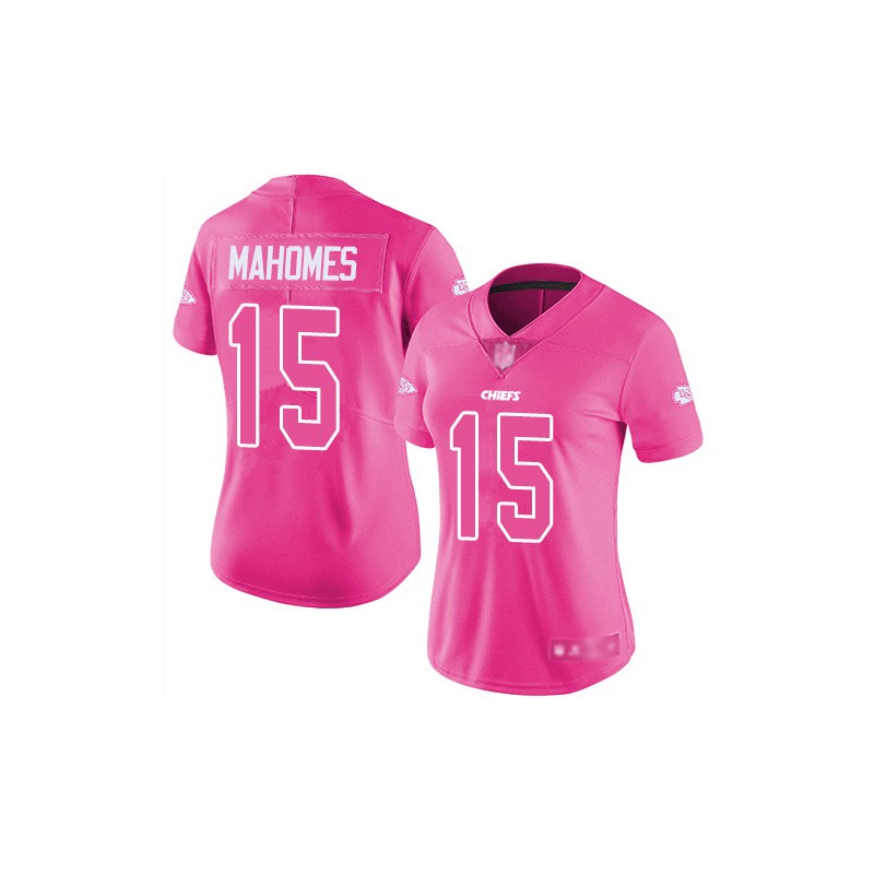 Nike Kansas City Chiefs No92 Tanoh Kpassagnon Pink Women's Stitched NFL Limited Rush Fashion Jersey